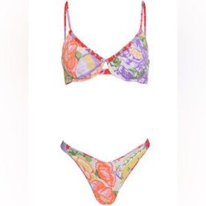 MAAJI for Anthropologie Floral Happy Flower Reversible Bikini Set